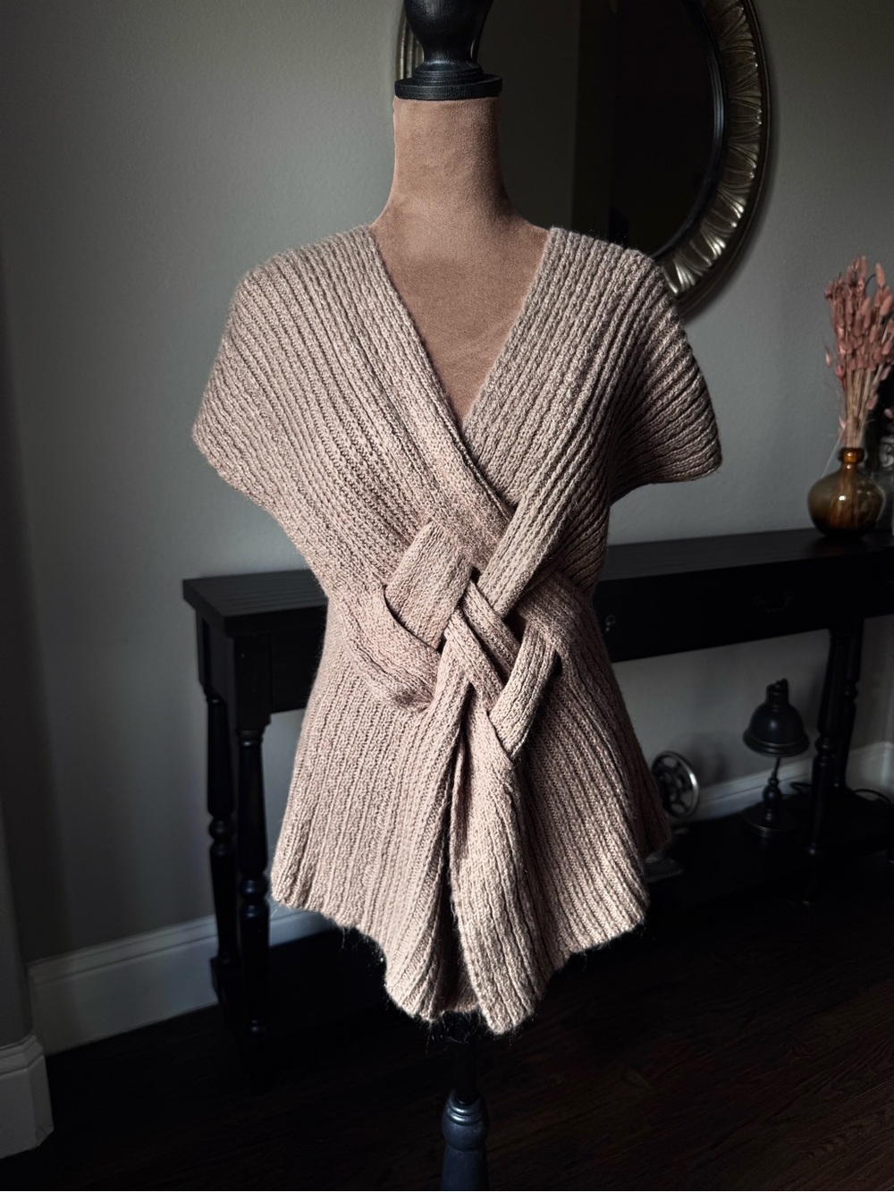 Escio Braided Sweater in Taupe ANTHROPOLOGIE